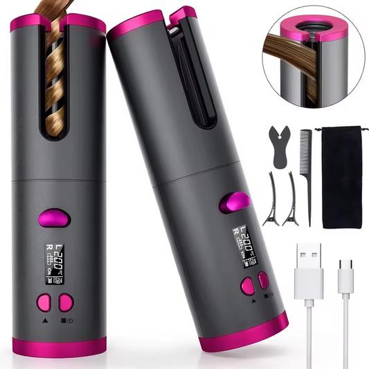 Portable Wireless Hair Curler – USB Rechargeable, Gorgeous Curls Anywhere!